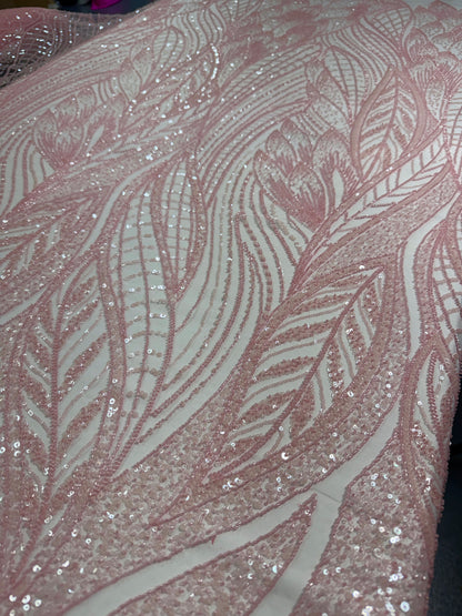 Natural Leaf beaded lace