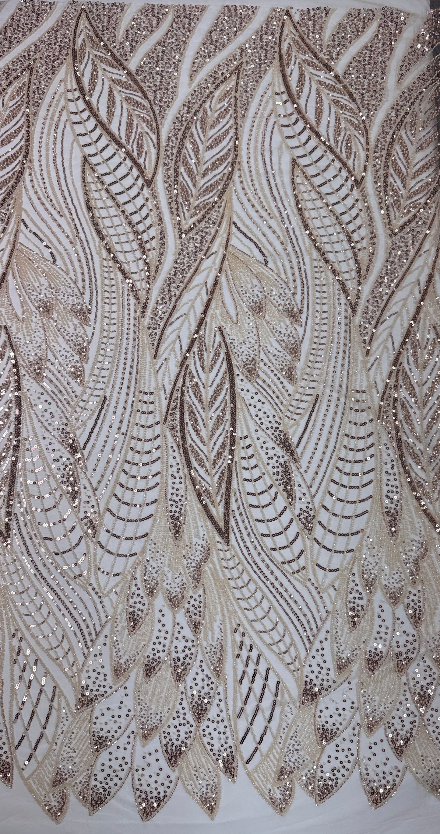Natural Leaf beaded lace