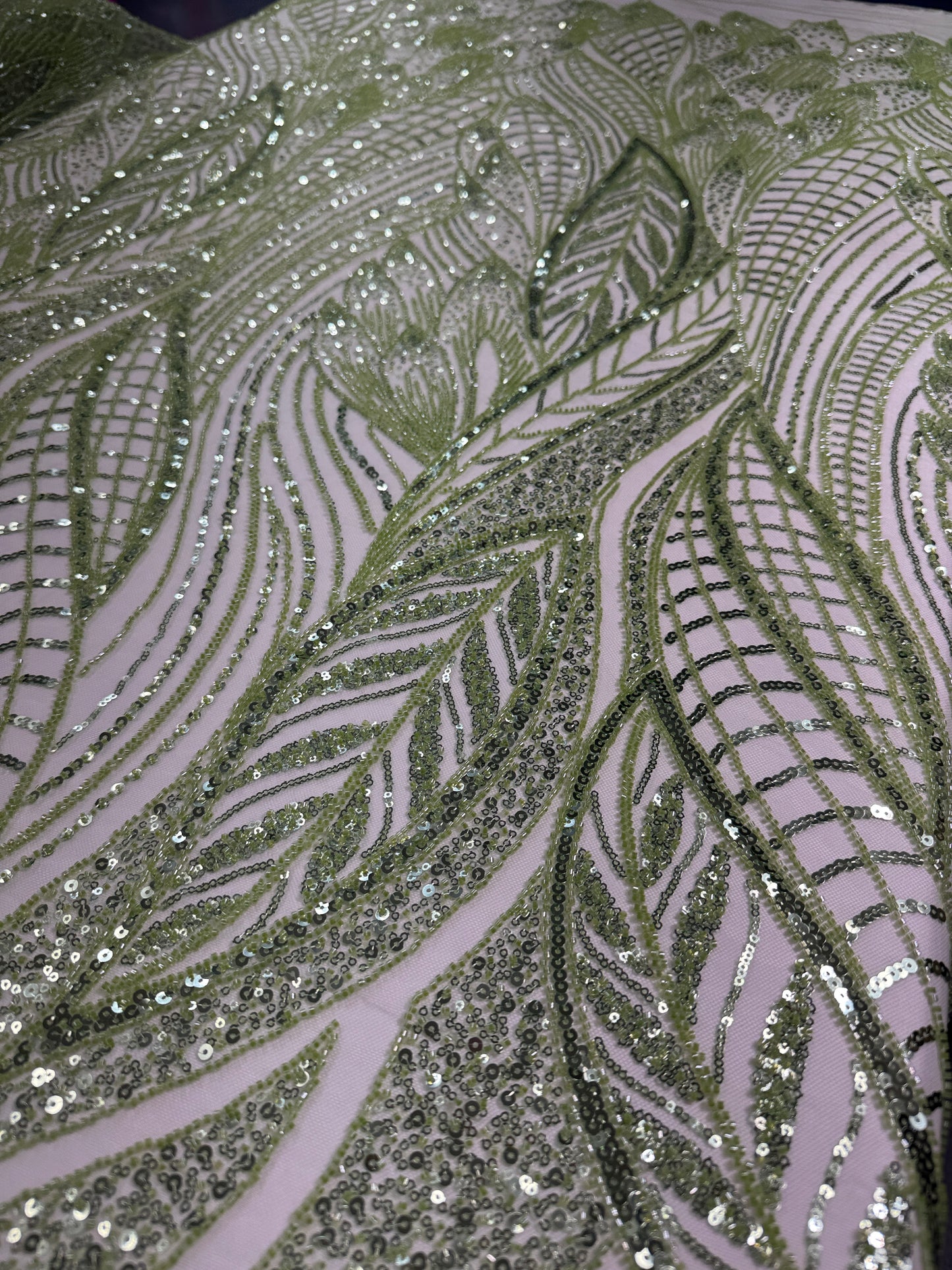 Natural Leaf beaded lace