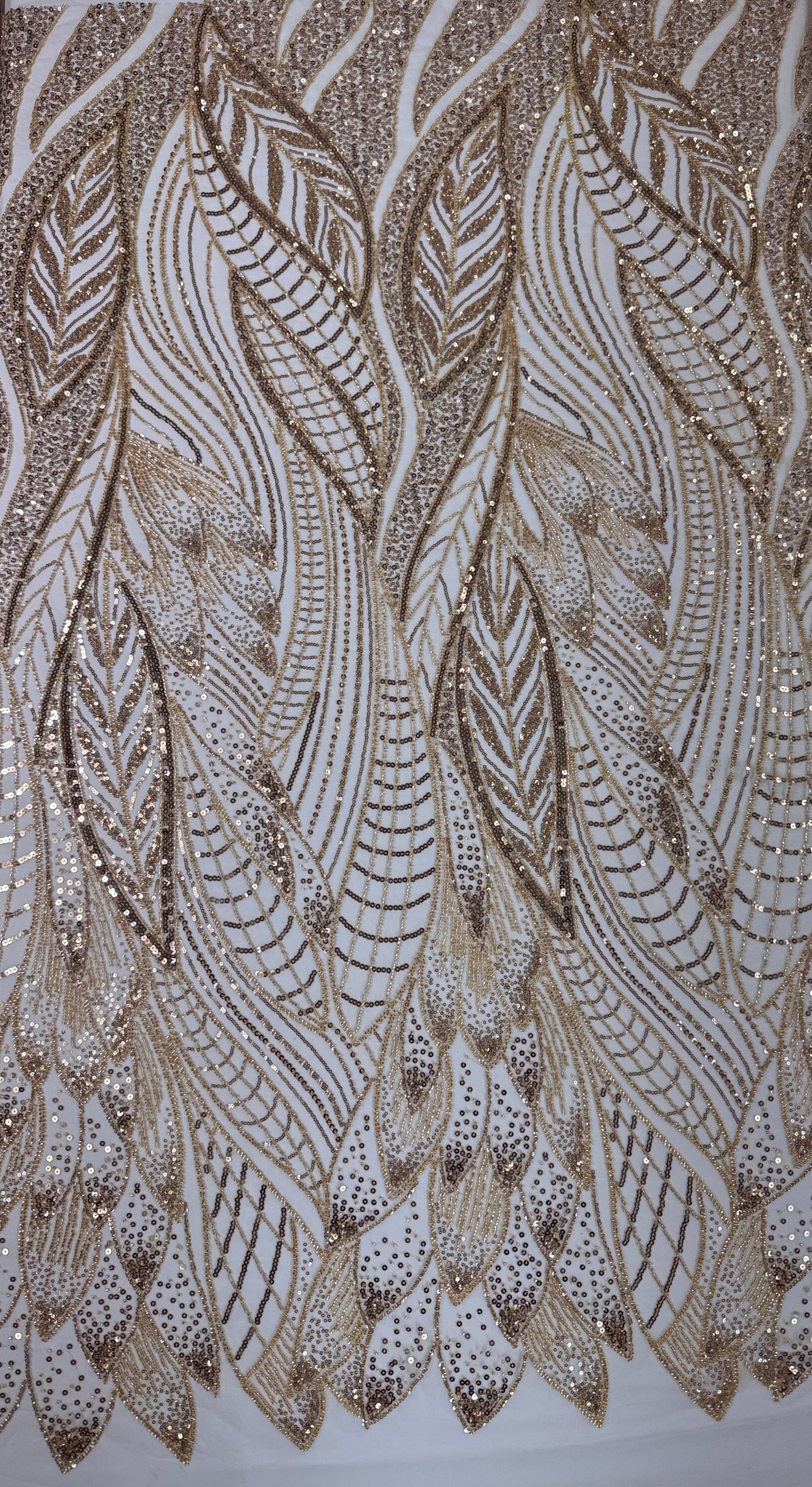 Natural Leaf beaded lace