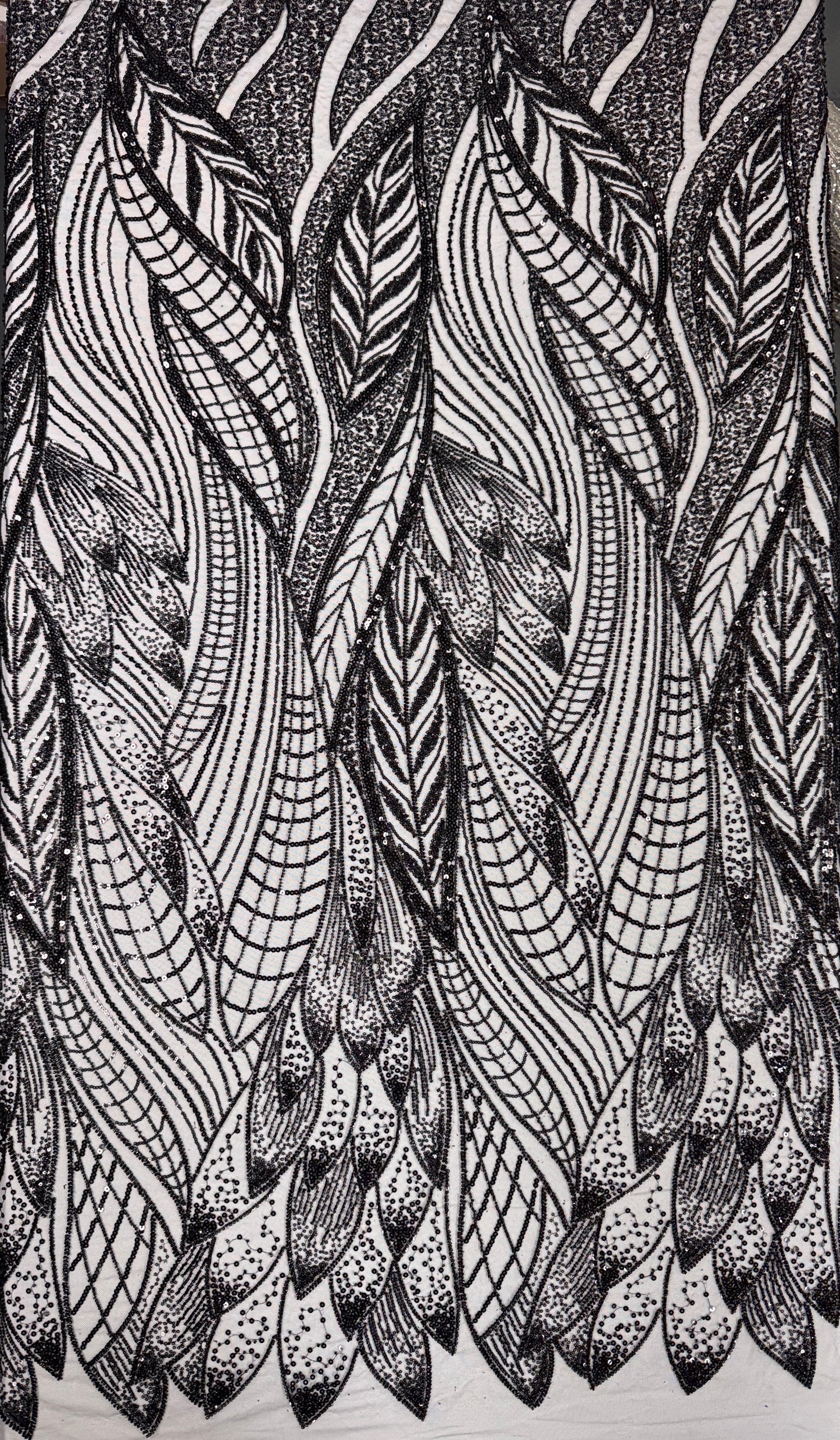 Natural Leaf beaded lace