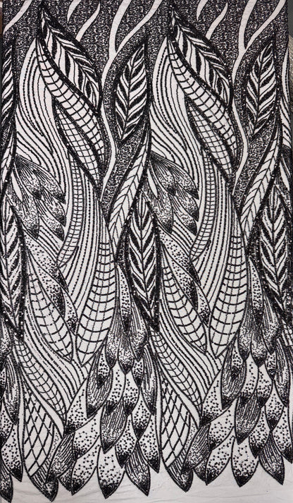 Natural Leaf beaded lace