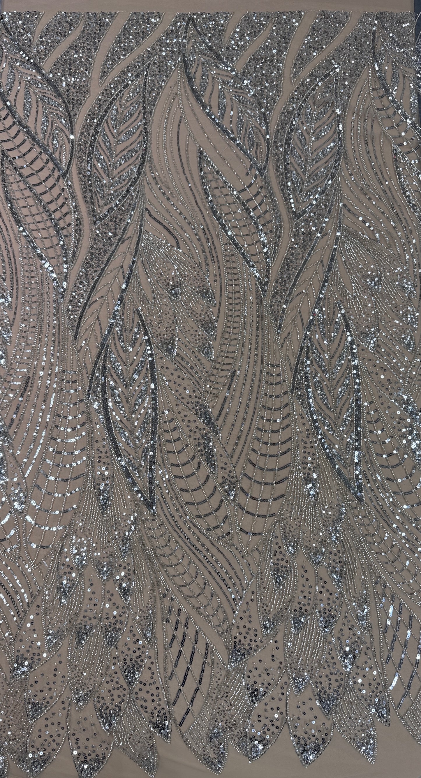 Natural Leaf beaded lace