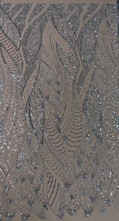 Natural Leaf beaded lace