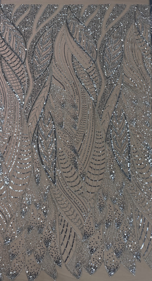 Natural Leaf beaded lace