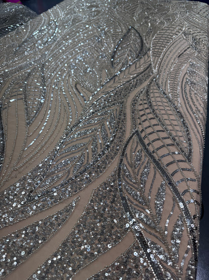 Natural Leaf beaded lace