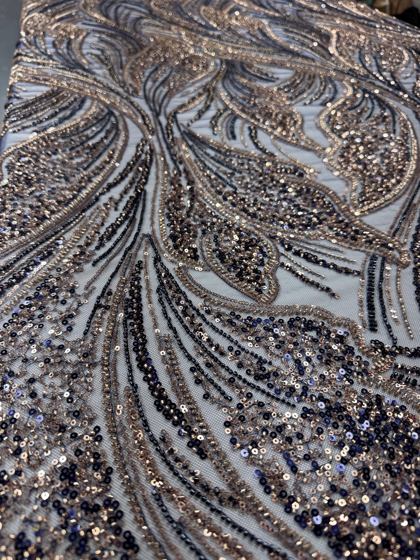 Plume Beaded Lace
