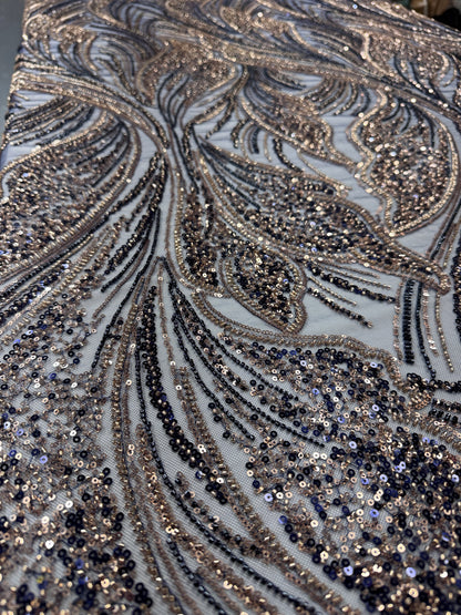 Plume Beaded Lace