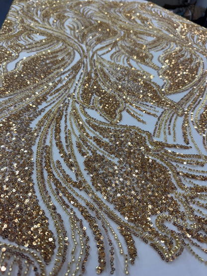 Plume Beaded Lace