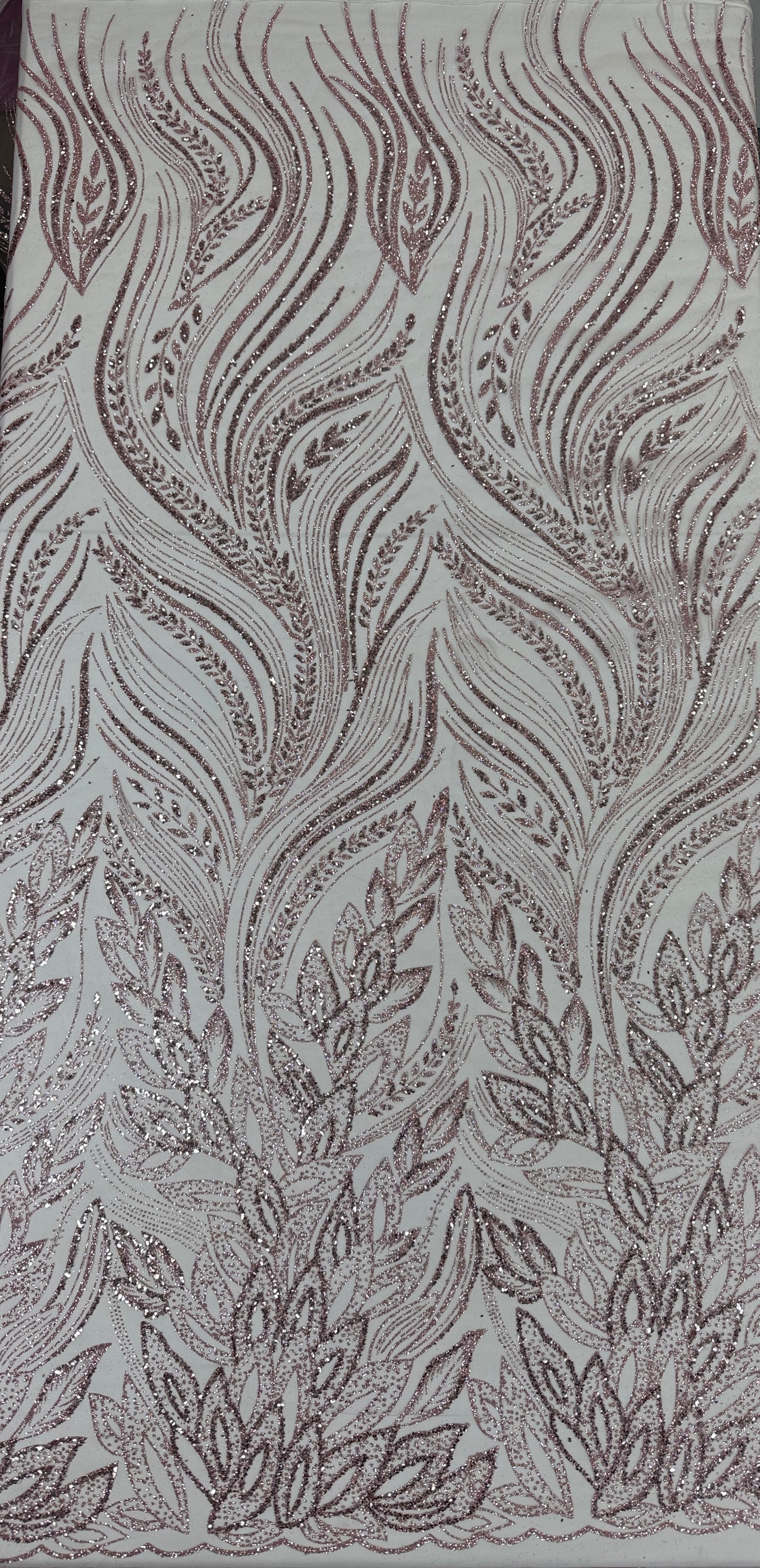 New leaf glitter mesh