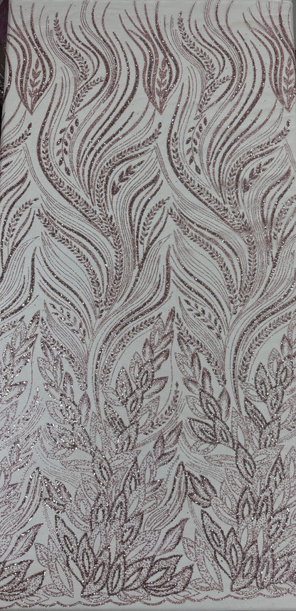 New leaf glitter mesh