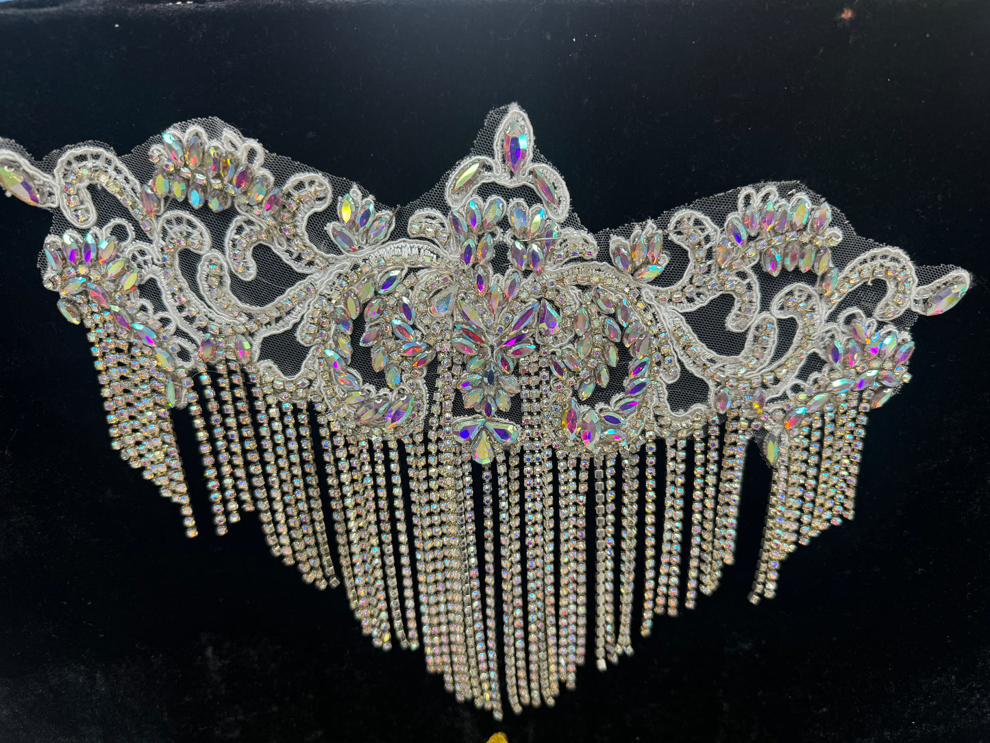 Rhinestone Fringe Applique