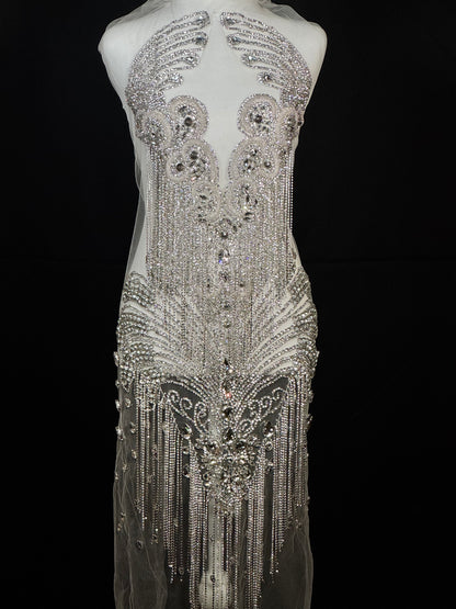 Rhinestone fringe Bodice