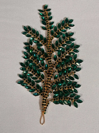 3D Rhinestone Leaf
