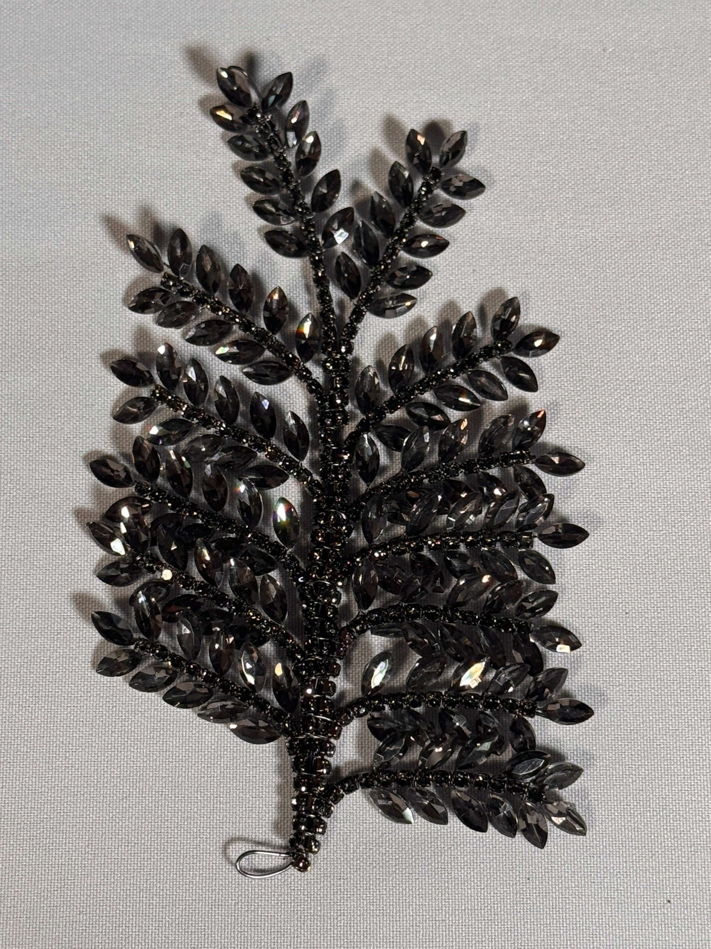 3D Rhinestone Leaf
