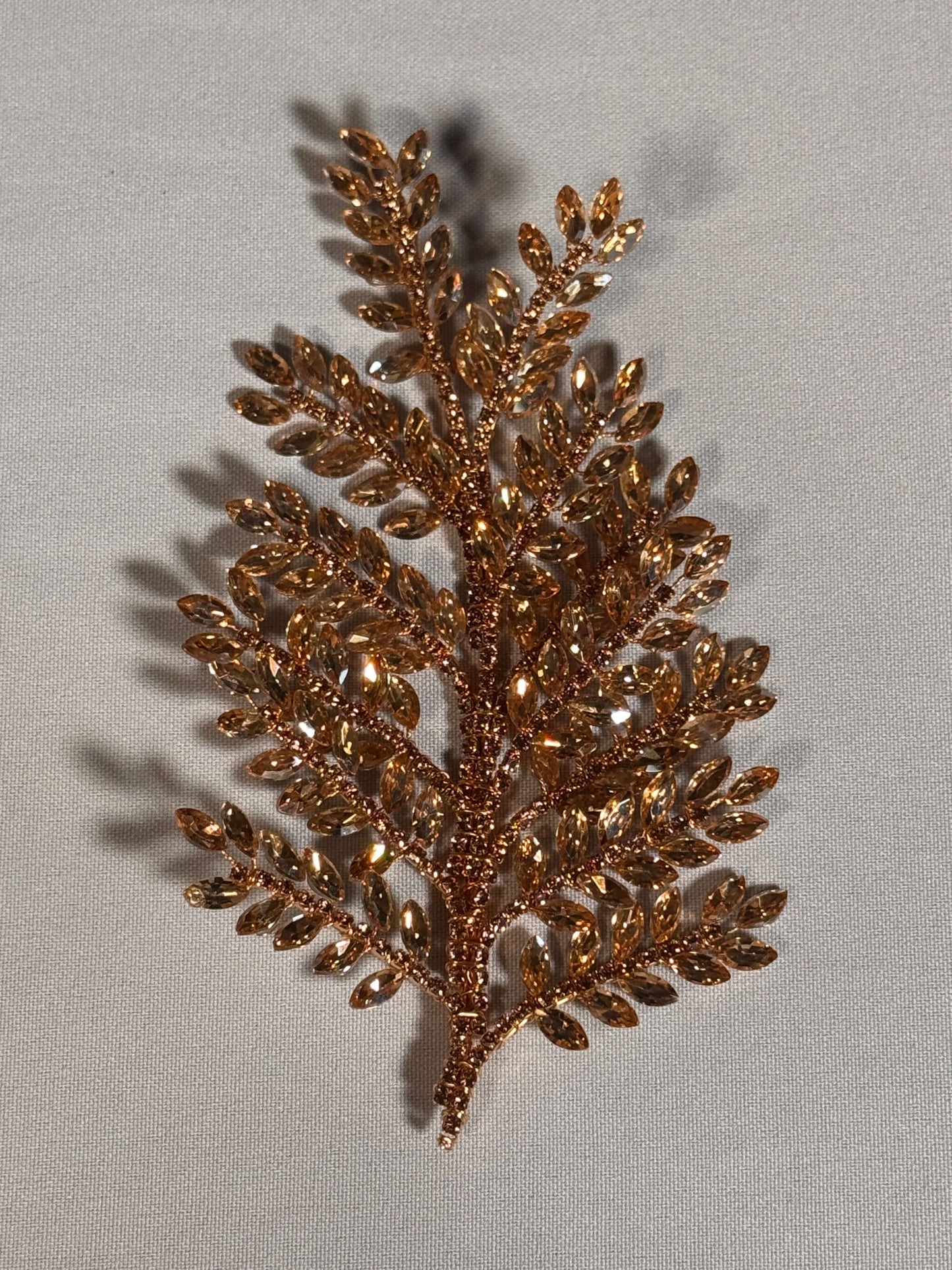 3D Rhinestone Leaf