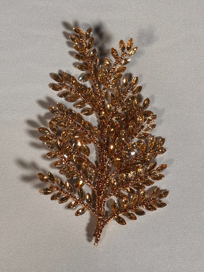 3D Rhinestone Leaf