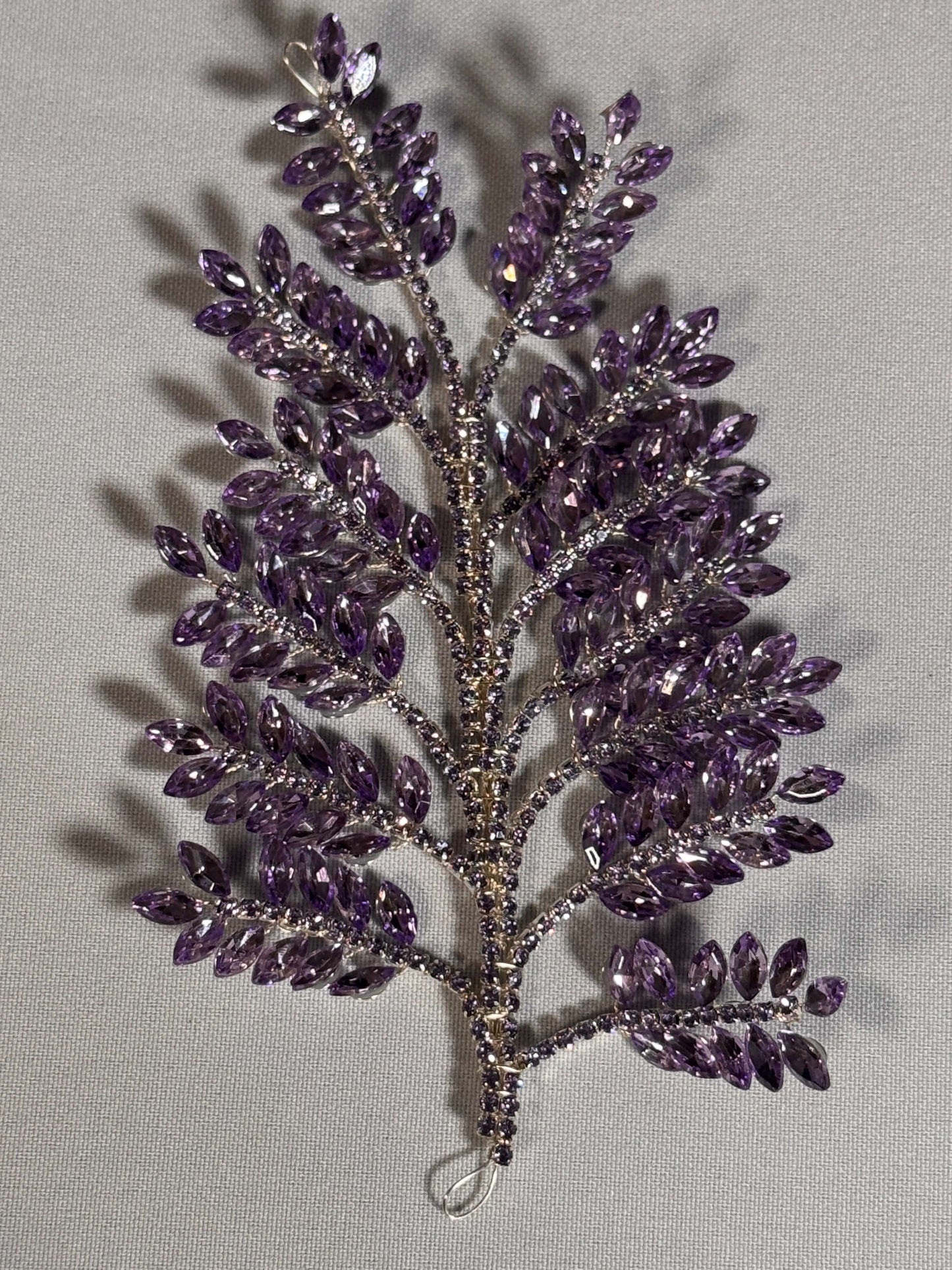 3D Rhinestone Leaf