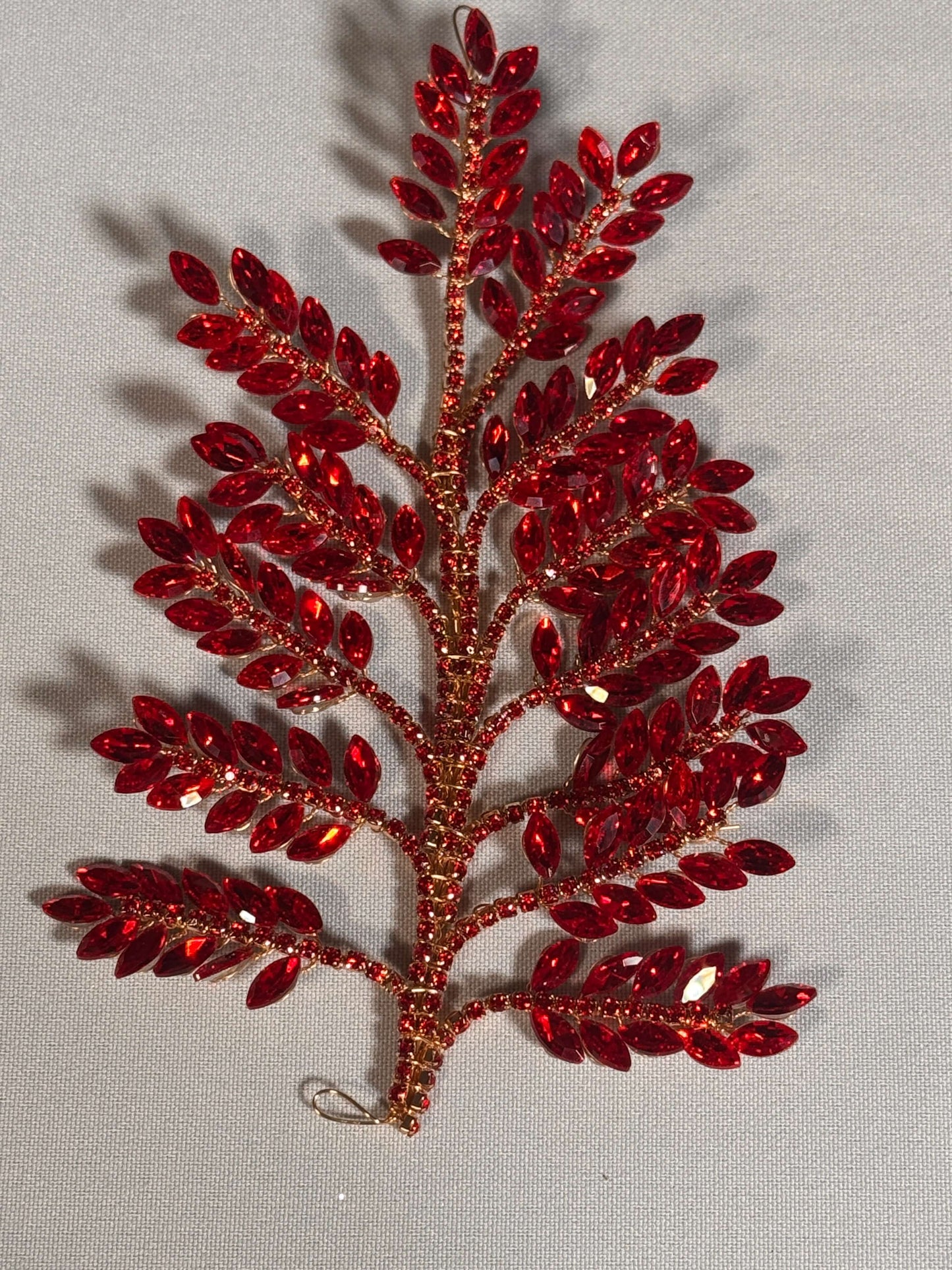 3D Rhinestone Leaf