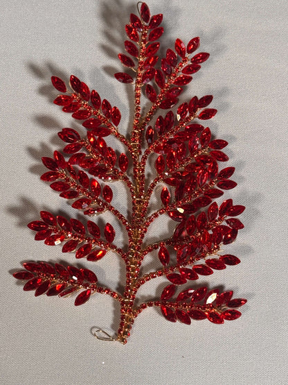 3D Rhinestone Leaf