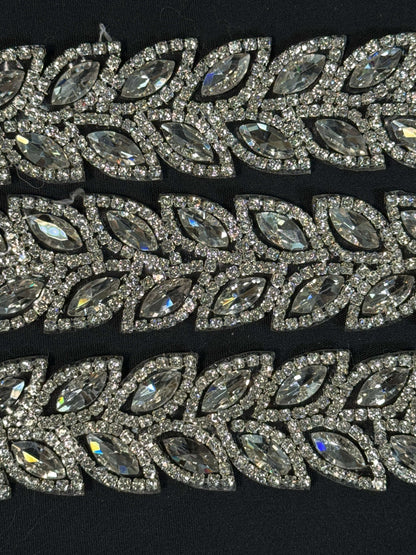 Rhinestone Leaf Trim