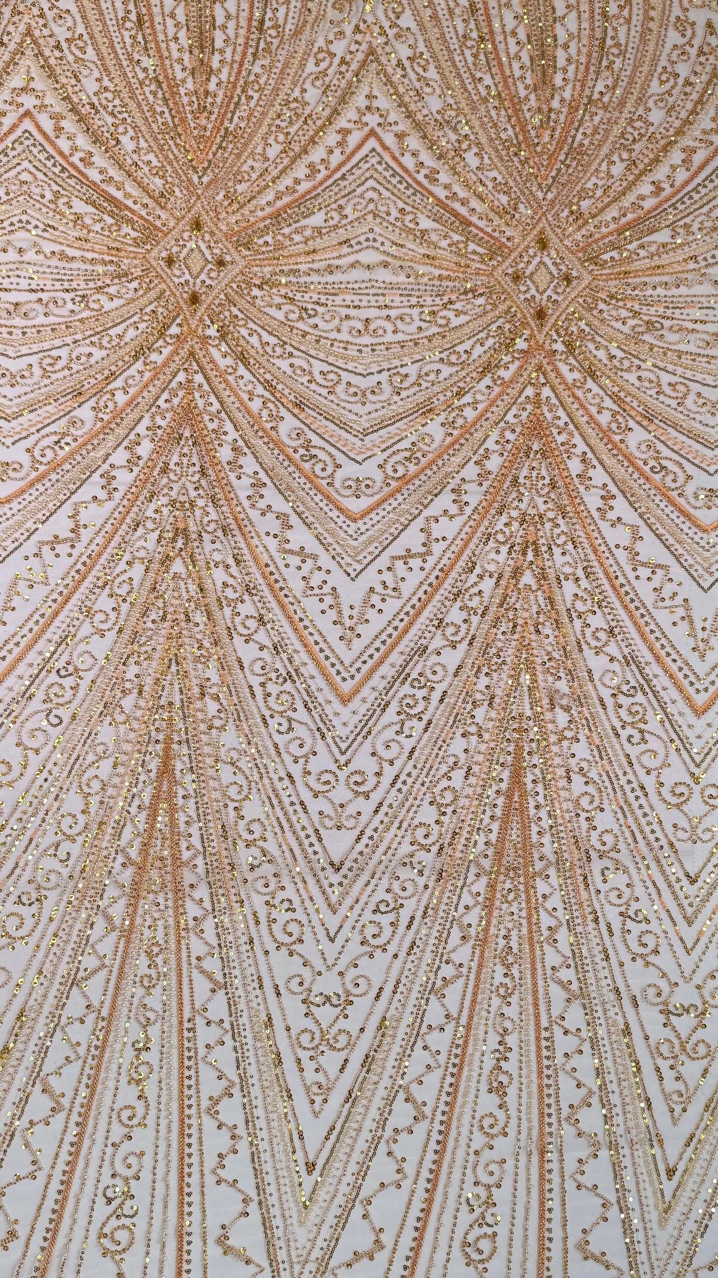 Geometric classic beaded lace