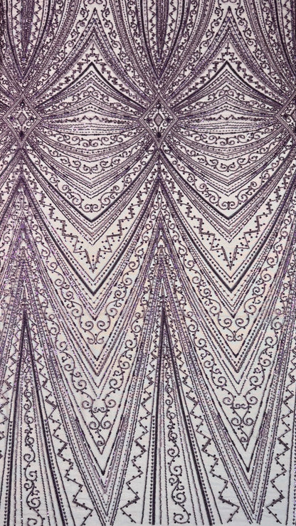 Geometric classic beaded lace
