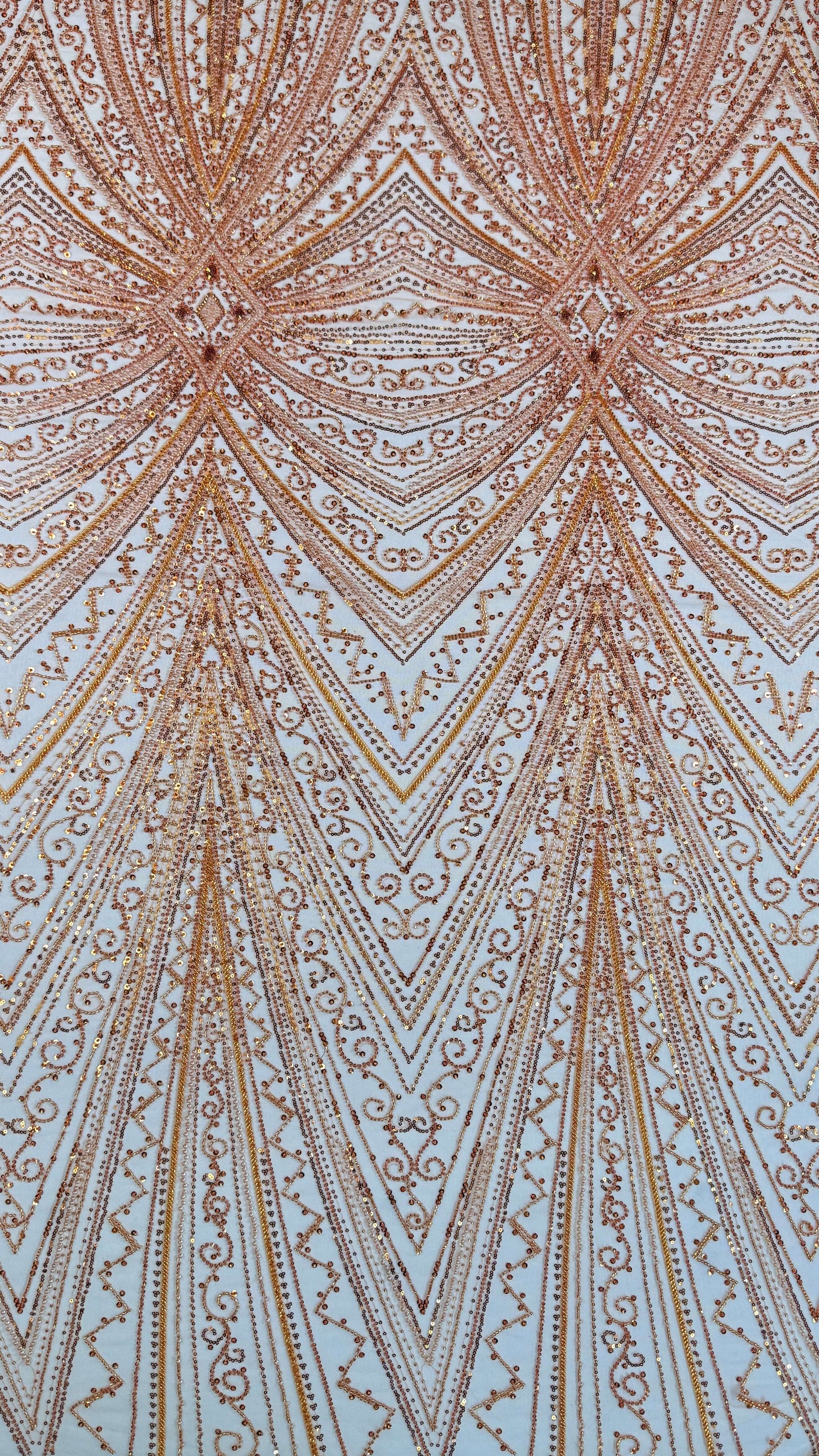 Geometric classic beaded lace