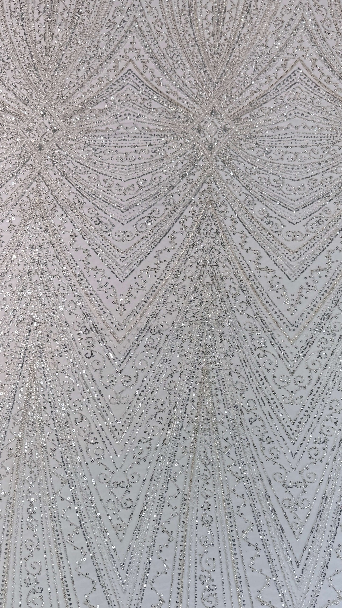 Geometric classic beaded lace