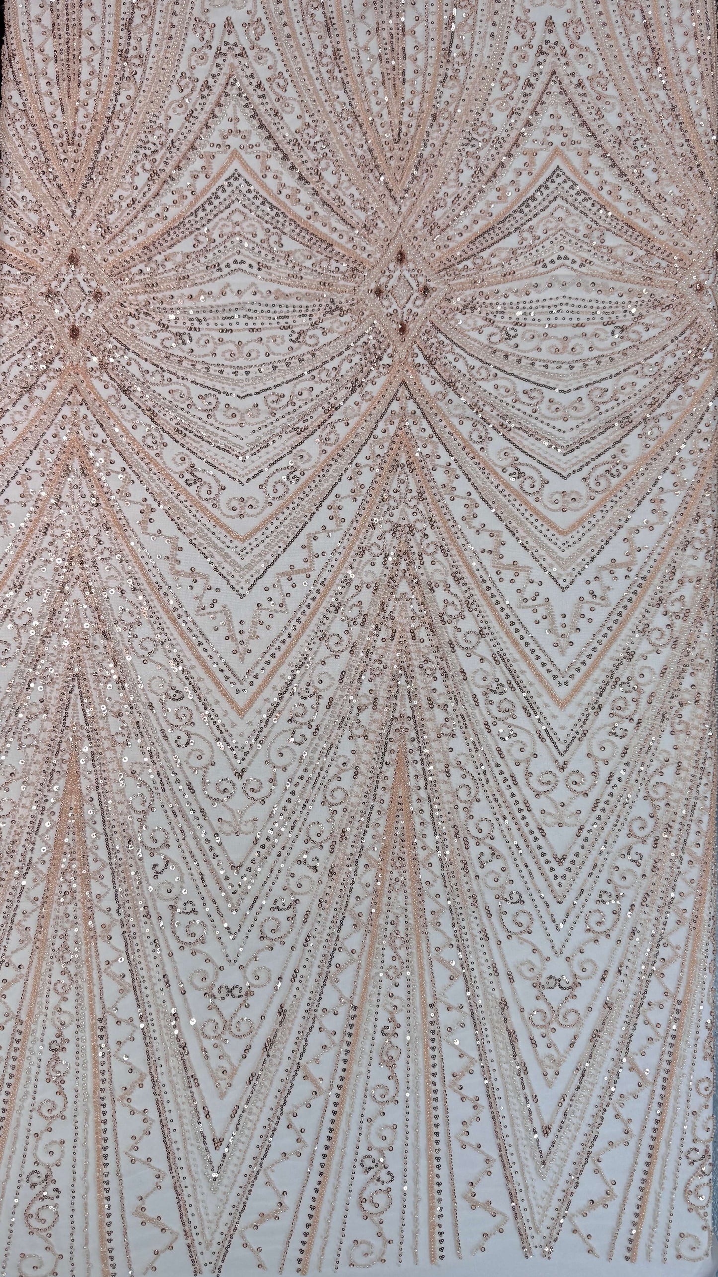 Geometric classic beaded lace