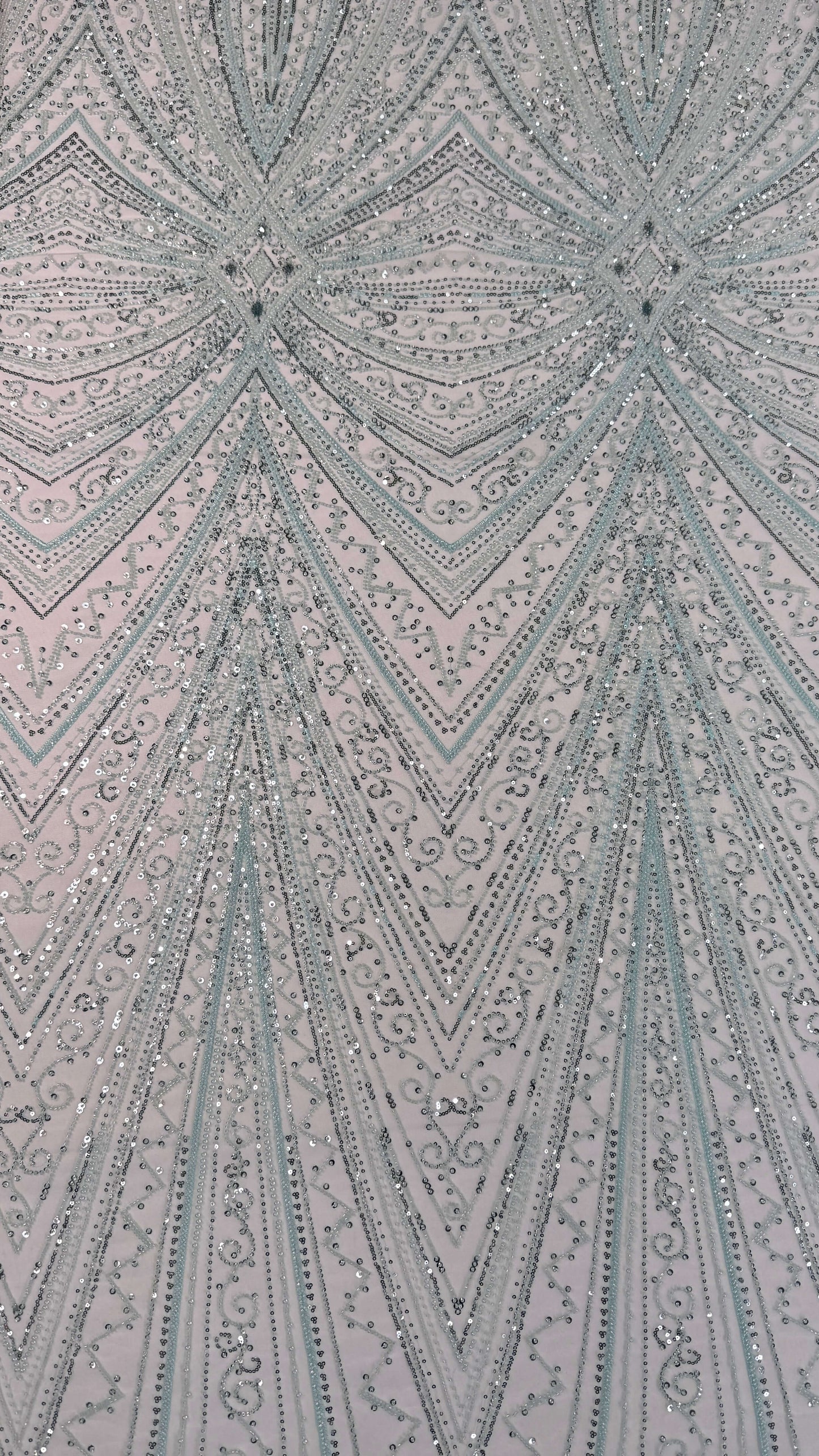 Geometric classic beaded lace