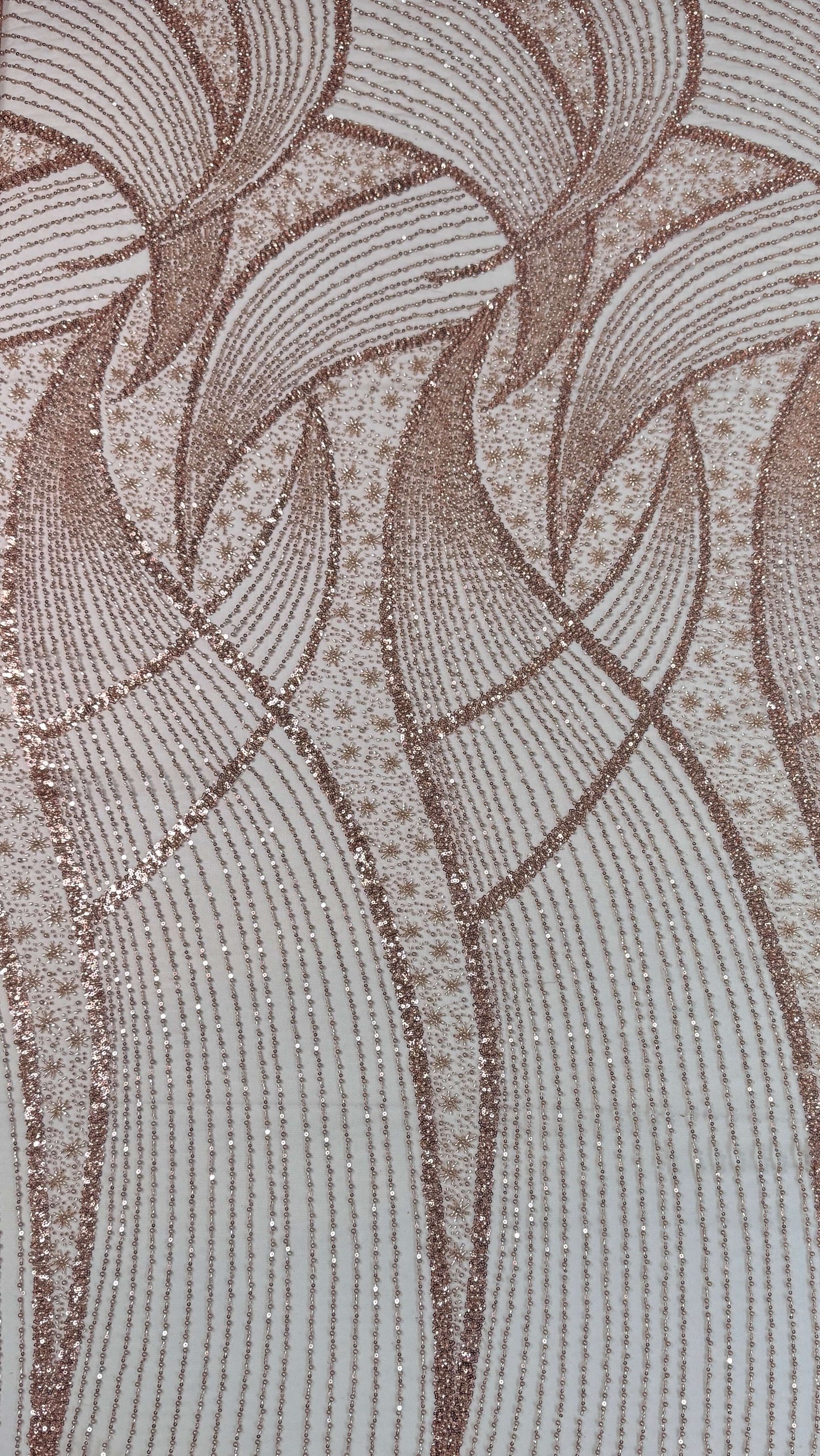 Modern pearls and sequins beaded lace