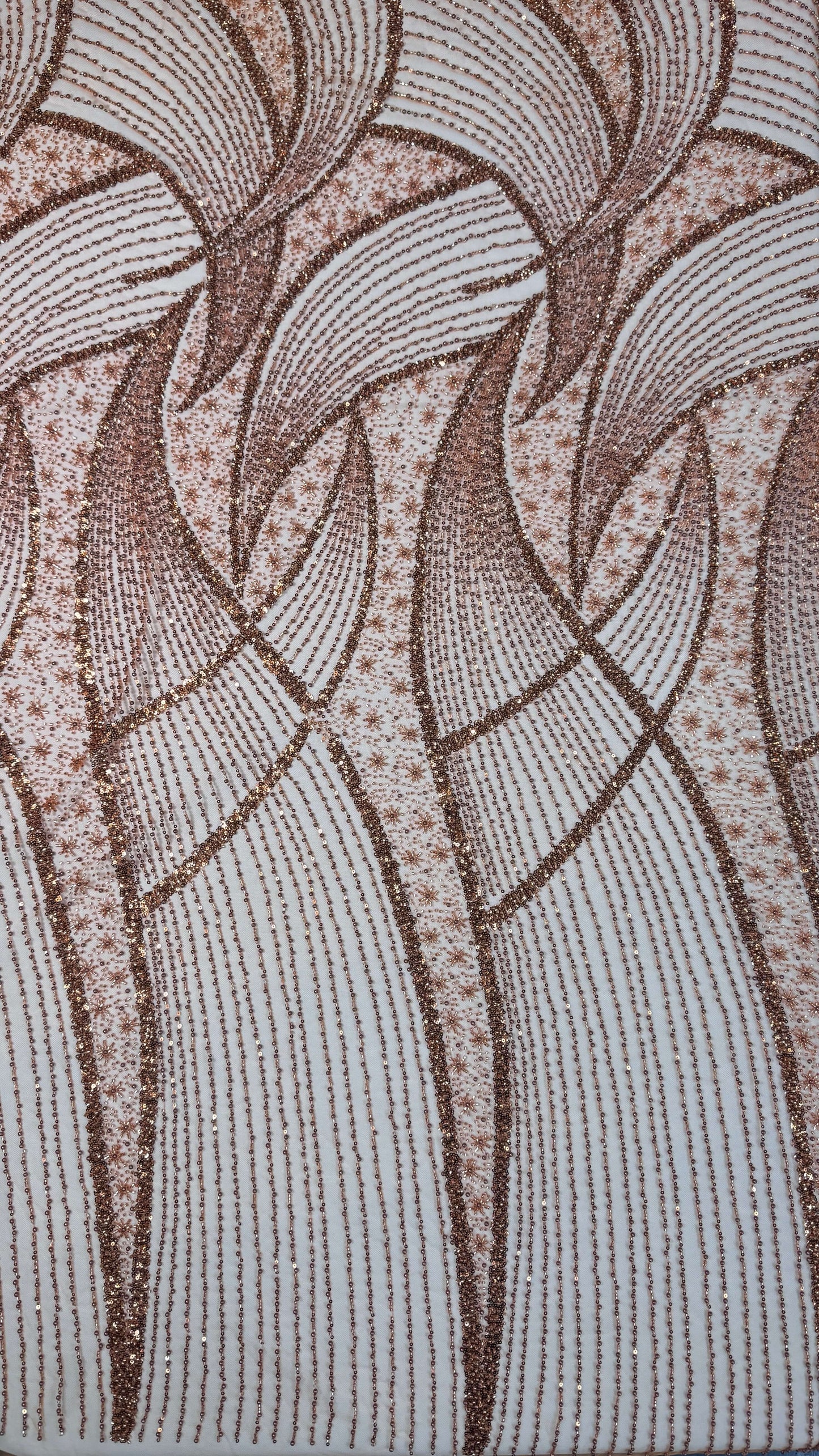 Modern pearls and sequins beaded lace