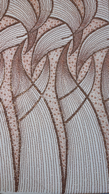 Modern pearls and sequins beaded lace
