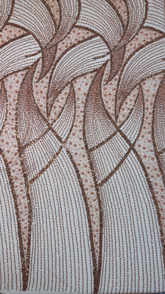 Modern pearls and sequins beaded lace