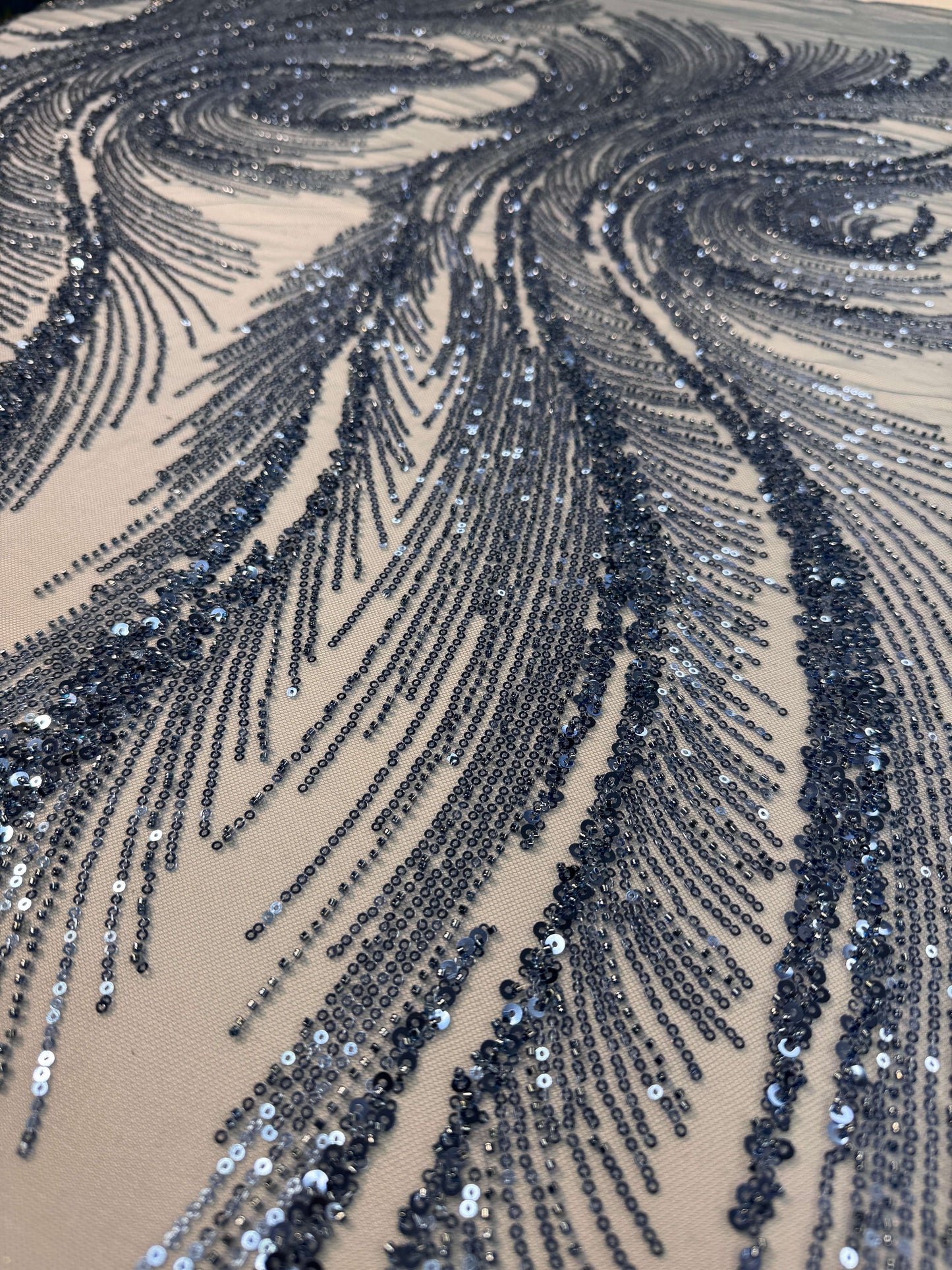 Swirl Beaded Lace