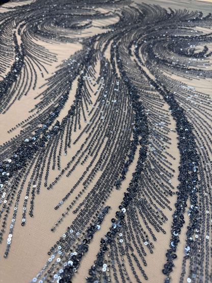 Swirl Beaded Lace