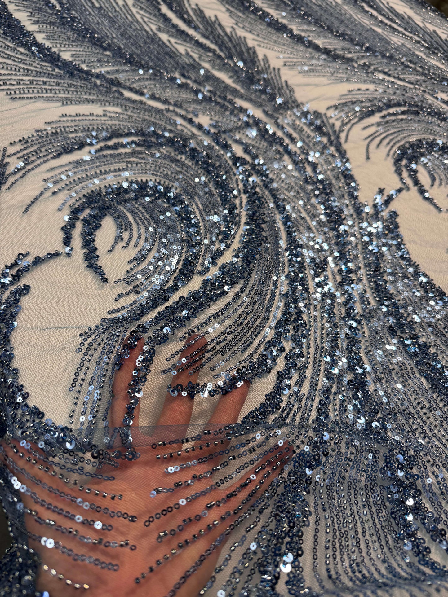 Swirl Beaded Lace