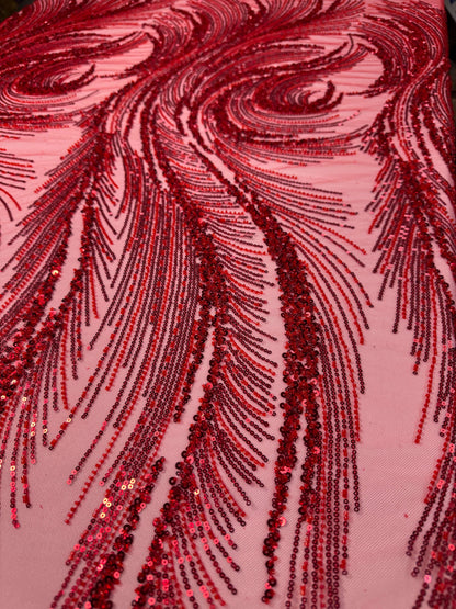 Swirl Beaded Lace
