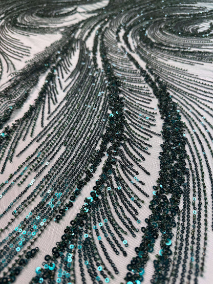 Swirl Beaded Lace