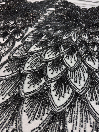 Petal Art Deco Beaded Lace