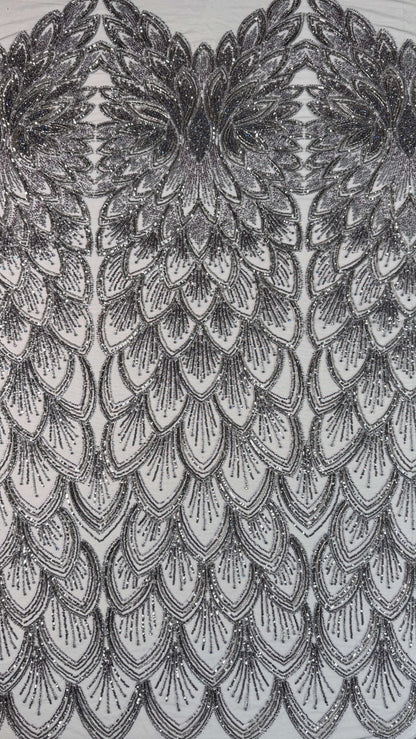 Petal Art Deco Beaded Lace