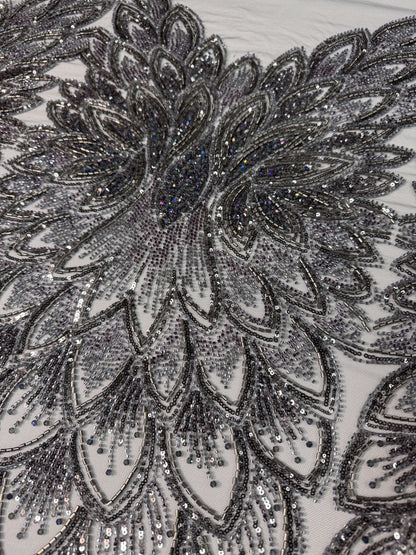 Petal Art Deco Beaded Lace