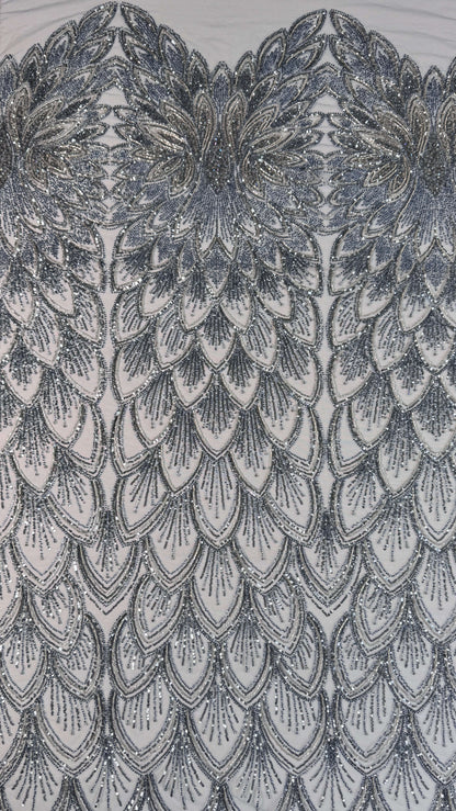 Petal Art Deco Beaded Lace