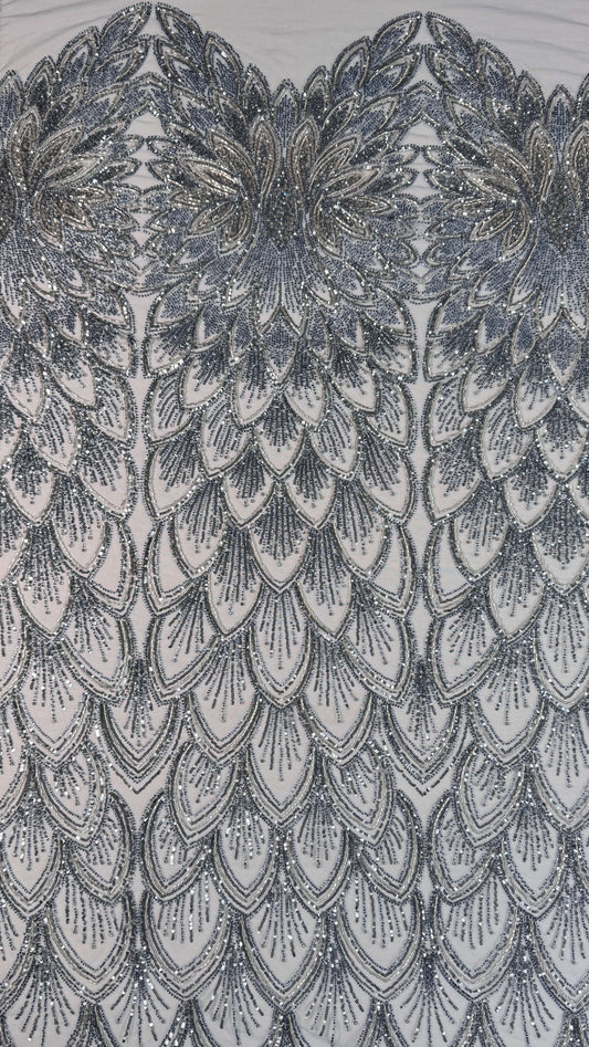 Petal Art Deco Beaded Lace