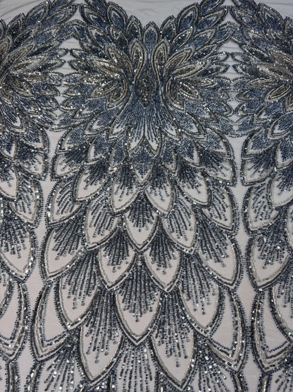 Petal Art Deco Beaded Lace