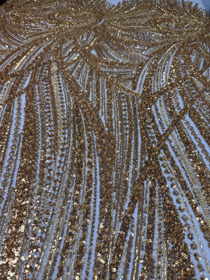 Full Swirl Elegant Beaded Lace
