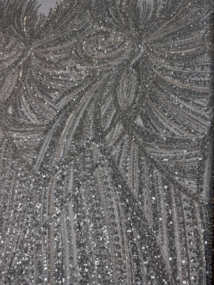 Full Swirl Elegant Beaded Lace