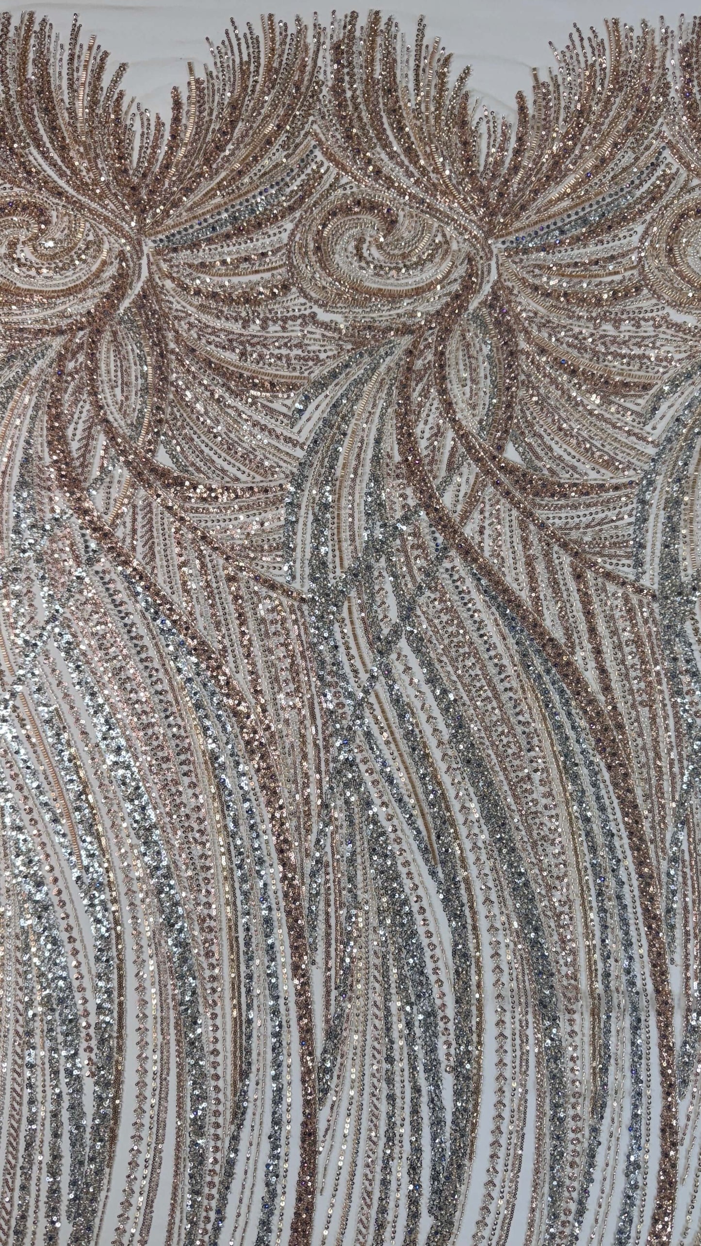 Full Swirl Elegant Beaded Lace