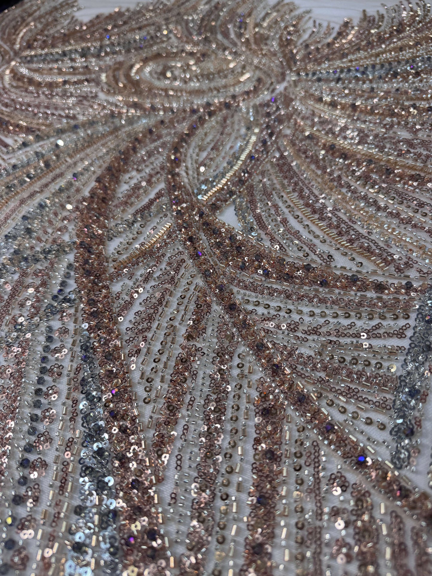 Full Swirl Elegant Beaded Lace